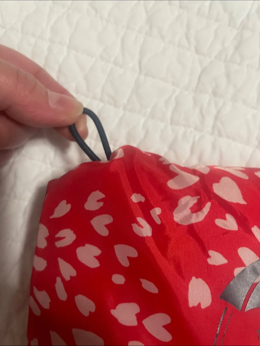 Women's Red Heart Print Crossbody Bag - Unbranded